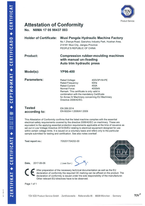 TUV-CE-certificate